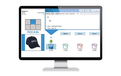 Computer with OPEX software on screen