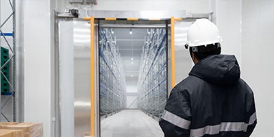 Staff worker control in freezing room