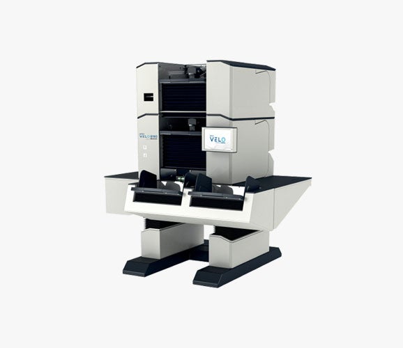 Large industrial Velo 8160 machine with a sleek design and digital display.