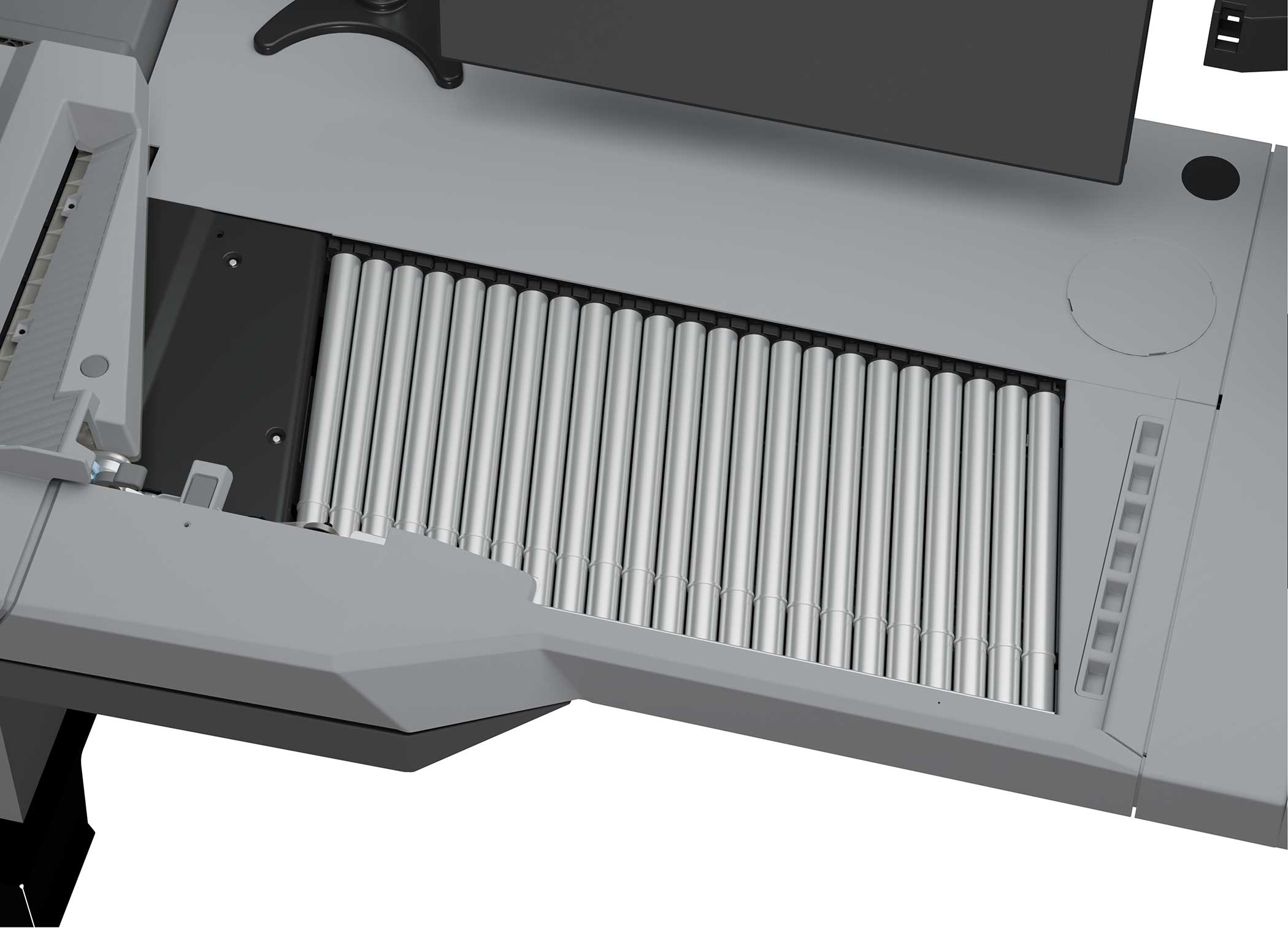 OPEX Axis scanner with continuous document feeder supporting stack feed and drop feed