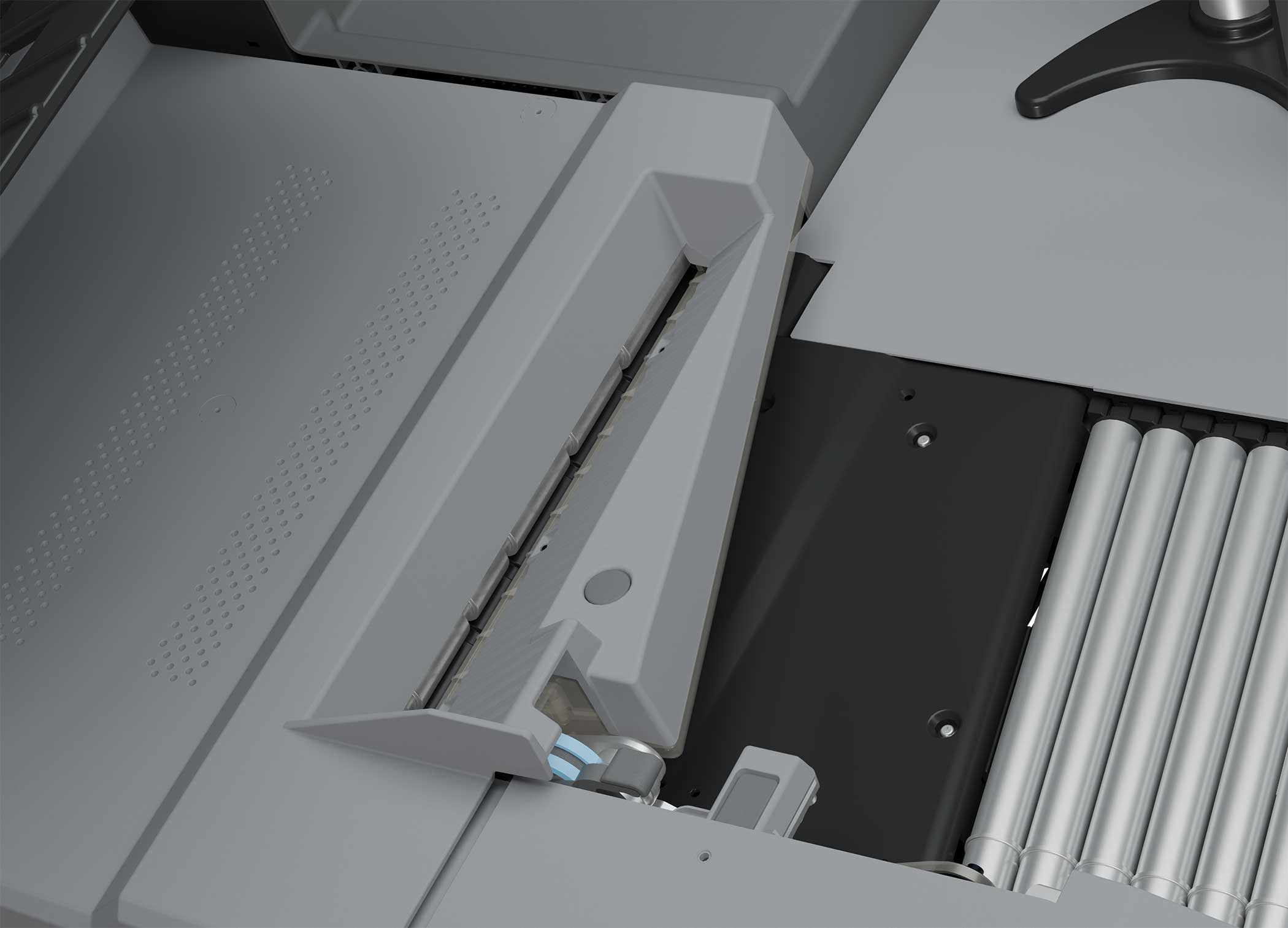 Rescan feeder slot on the OPEX Axis scanner